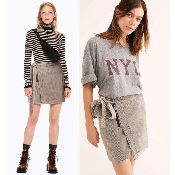 Scotch & Soda Velvet Corduroy Mini Wrap Skirt - Picture 14 of 14